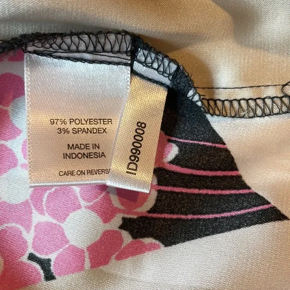 New York and Company small kimono top black red pink white tie waist belt V-neck - Picture 10 of 11